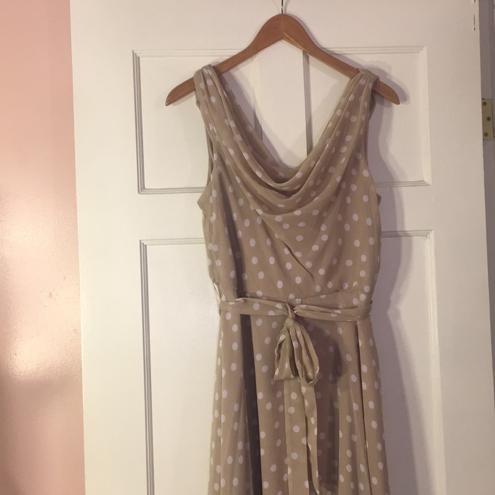 Tan and Polka Dot Light Dress